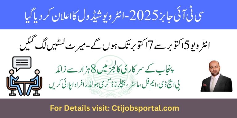 CTI Interview Schedule 2025