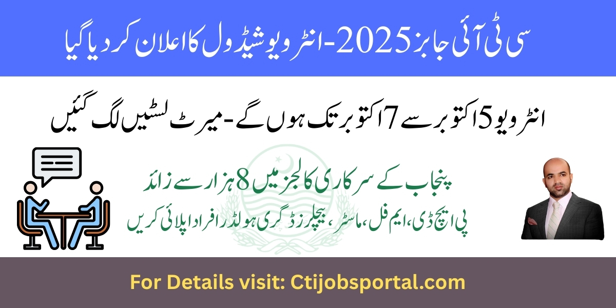 CTI Interview Schedule 2025